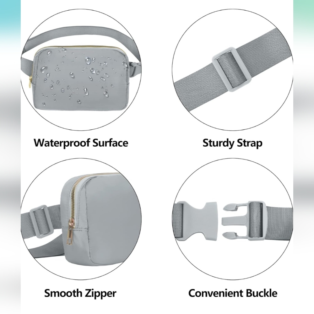 Stylish Gray‎ Fanny Pack Bag - Picture 2 of 6